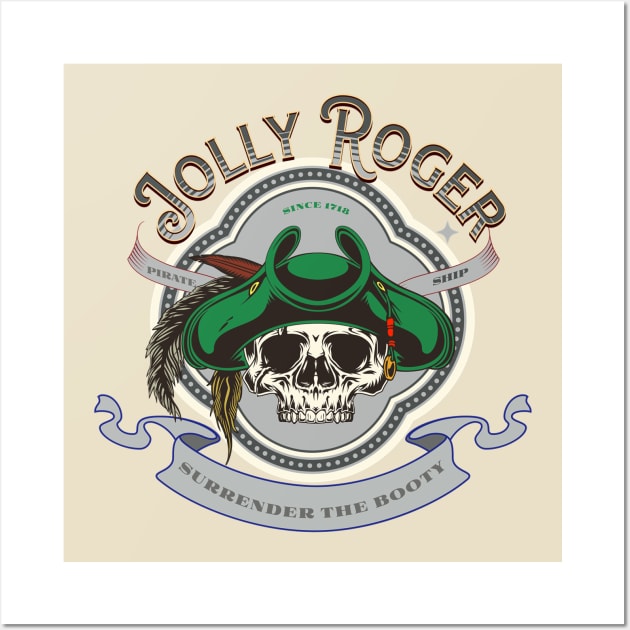 Jolly Roger Surrender The Booty Wall Art by Bootylicious